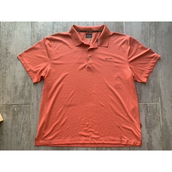 Greg Norman Tasso Elba ProTech Performance Polo Five Iron Coral Crush READ XL - Picture 3 of 11